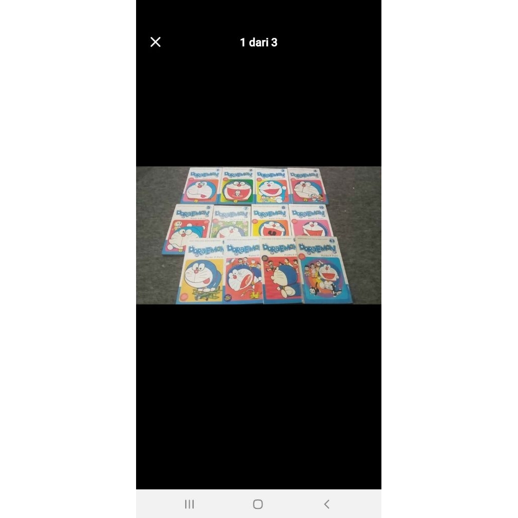komik doraemon japanese binding set 12 buku