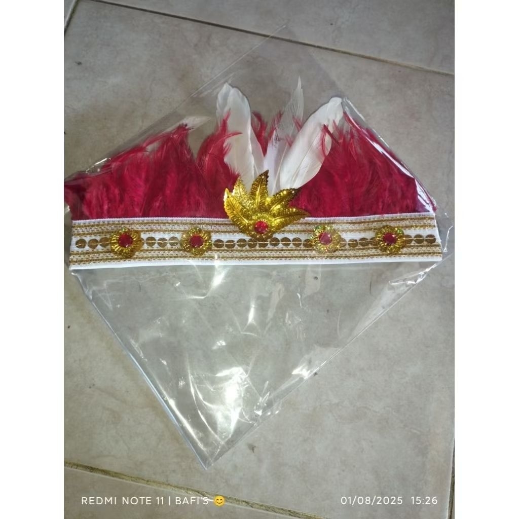 mahkota merah putih bando merah putih hiasan kepala merah putih hiasan karnaval