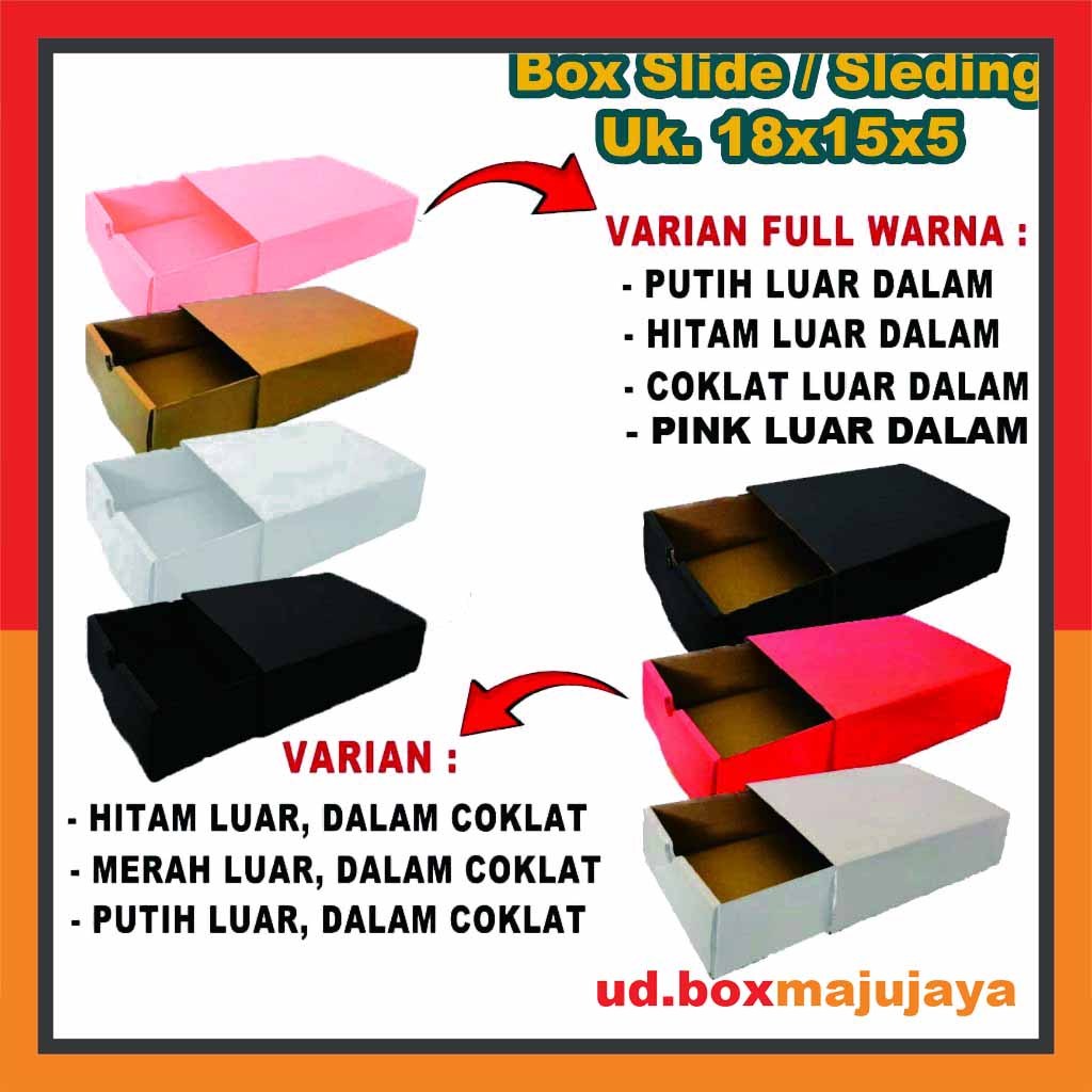 

Box 18X15X5 Cm / Box Slide / Kardus Polos