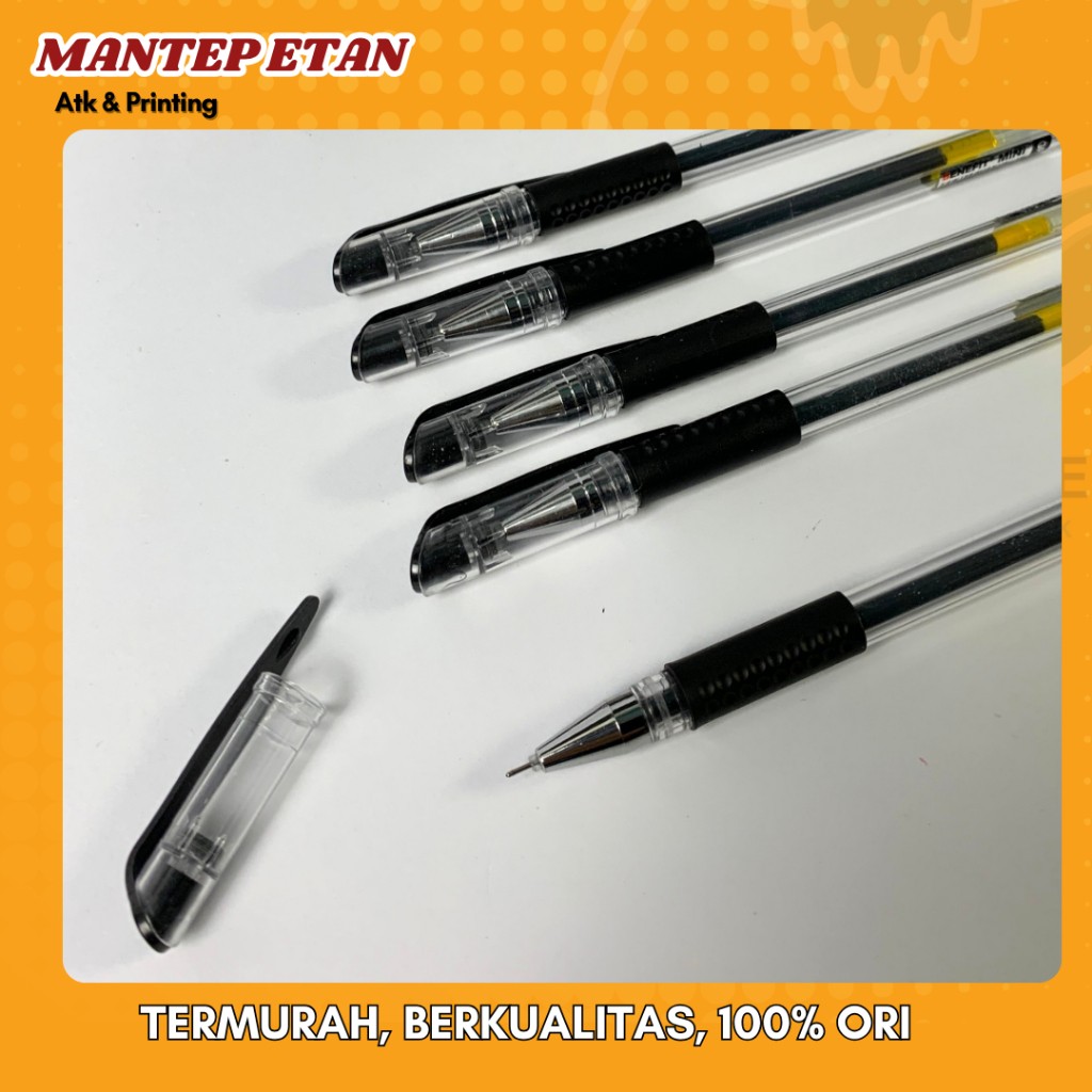 

BOLPEN BENEFIT GP-100 HITAM 0.5mm(1 LUSIN)