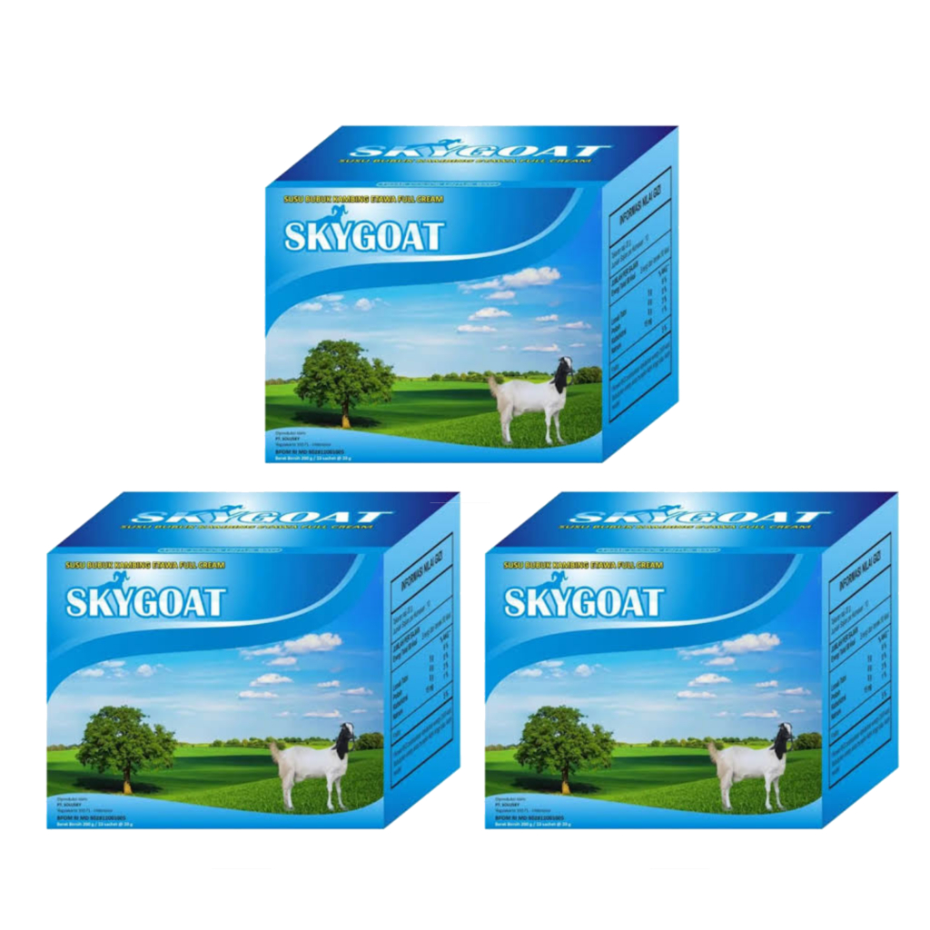 

3 BOX SKYGOAT susu kambing etawa full cream asli 100% original