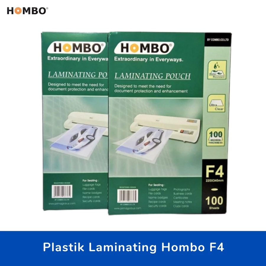 

Plastik Laminating Hombo Ukuran F4/Folio 100 Micron