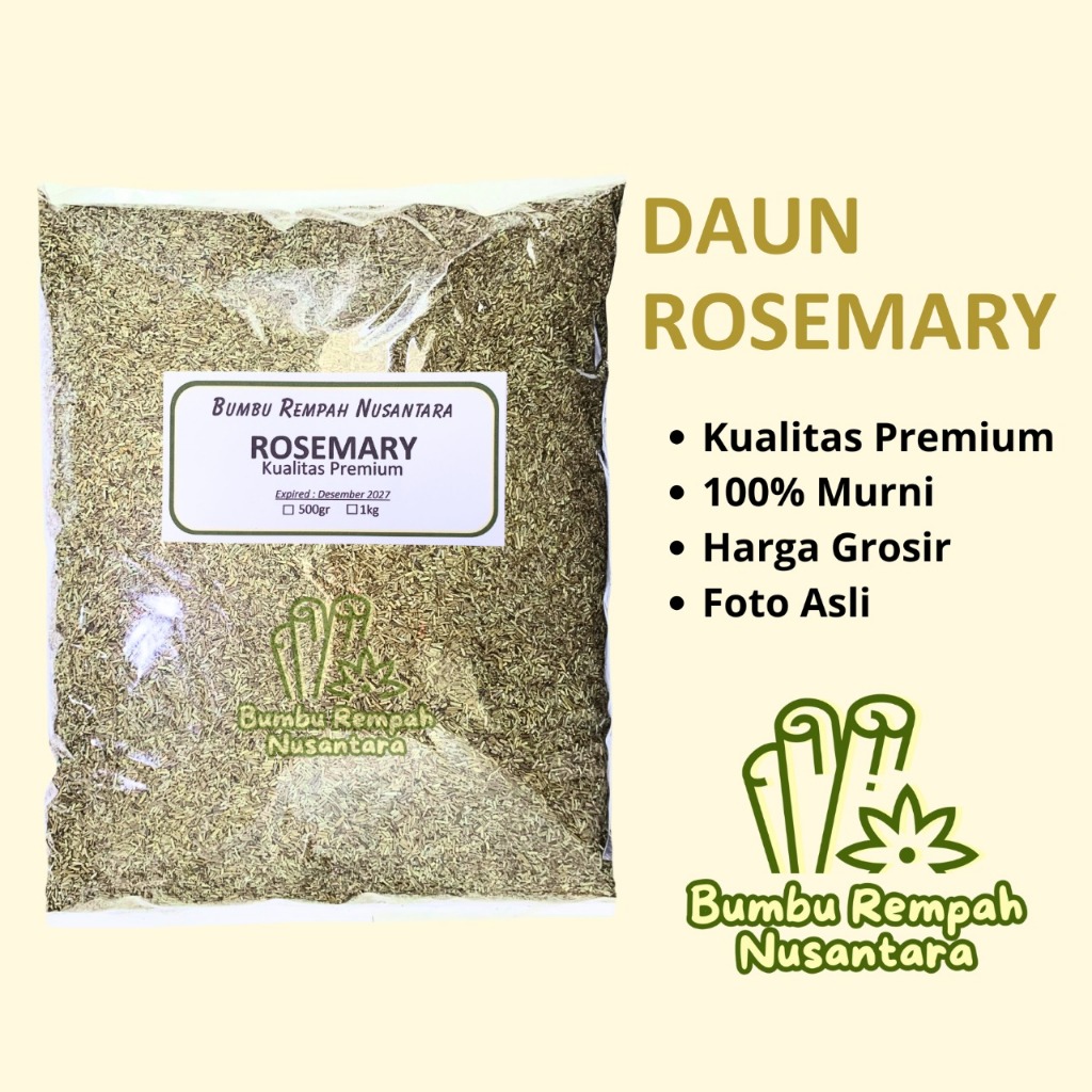 

Rosemary 500g 1kg - Rempah Asli Murni | BUMBU REMPAH NUSANTARA | Bumbu Dapur Nusantara Grosir Murah