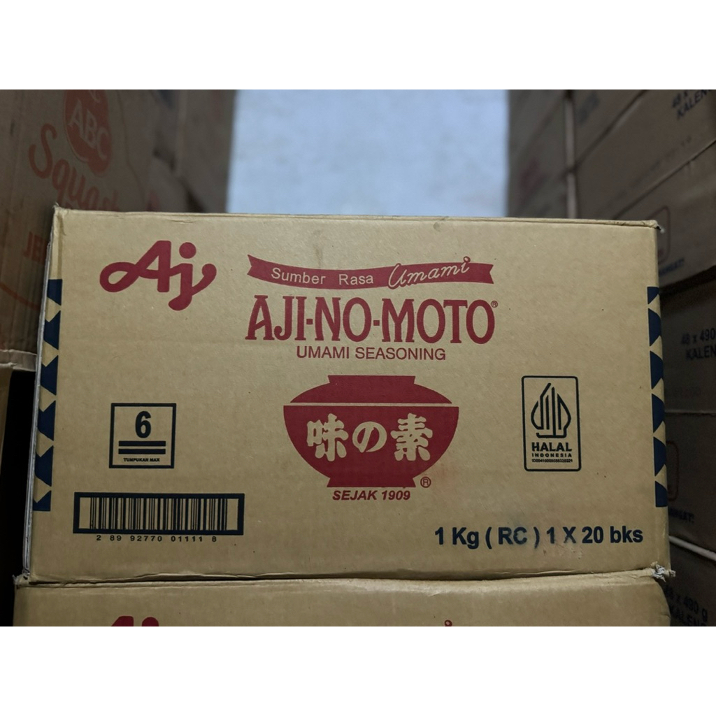 

Ajinamoto 1 kg @ 20 bungkus / 1 dus