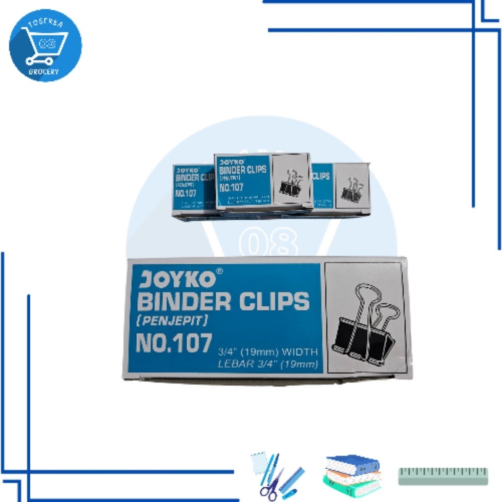 

Binder Clips Penjepit Kertas Joyko No.107 Ukuran 19mm
