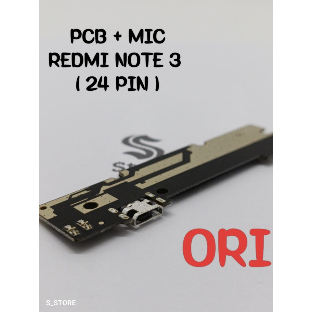 CONNECTOR CHARGER XIAOMI REDMI NOTE 3 (24 PIN) ORI + IC PAPAN KONEKTOR CAS PCB BOARD REDMI NOTE 3