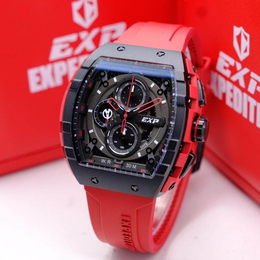 ORIGINAL Jam Tangan Pria Expedition E 6782 / E6782 / 6800 / 3008 / 6842 Garansi 1 Tahun - Tali Rubbe