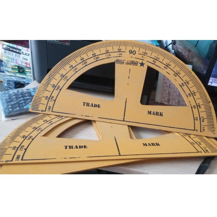 

Penggaris Busur Kayu JUMBO BESAR untuk Guru sekolah MATEMATIKA FISIKA IPA Busur