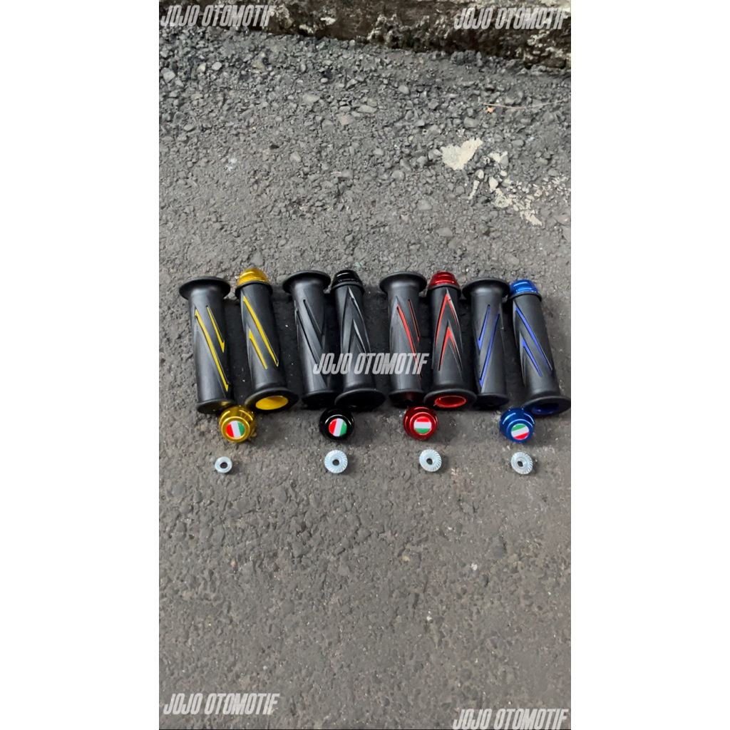 COD Handgrip Hand Grip Handfat Motor Variasi Panah Jalu Lancip Model Bendera Itali Cnc Vario 125 Mio