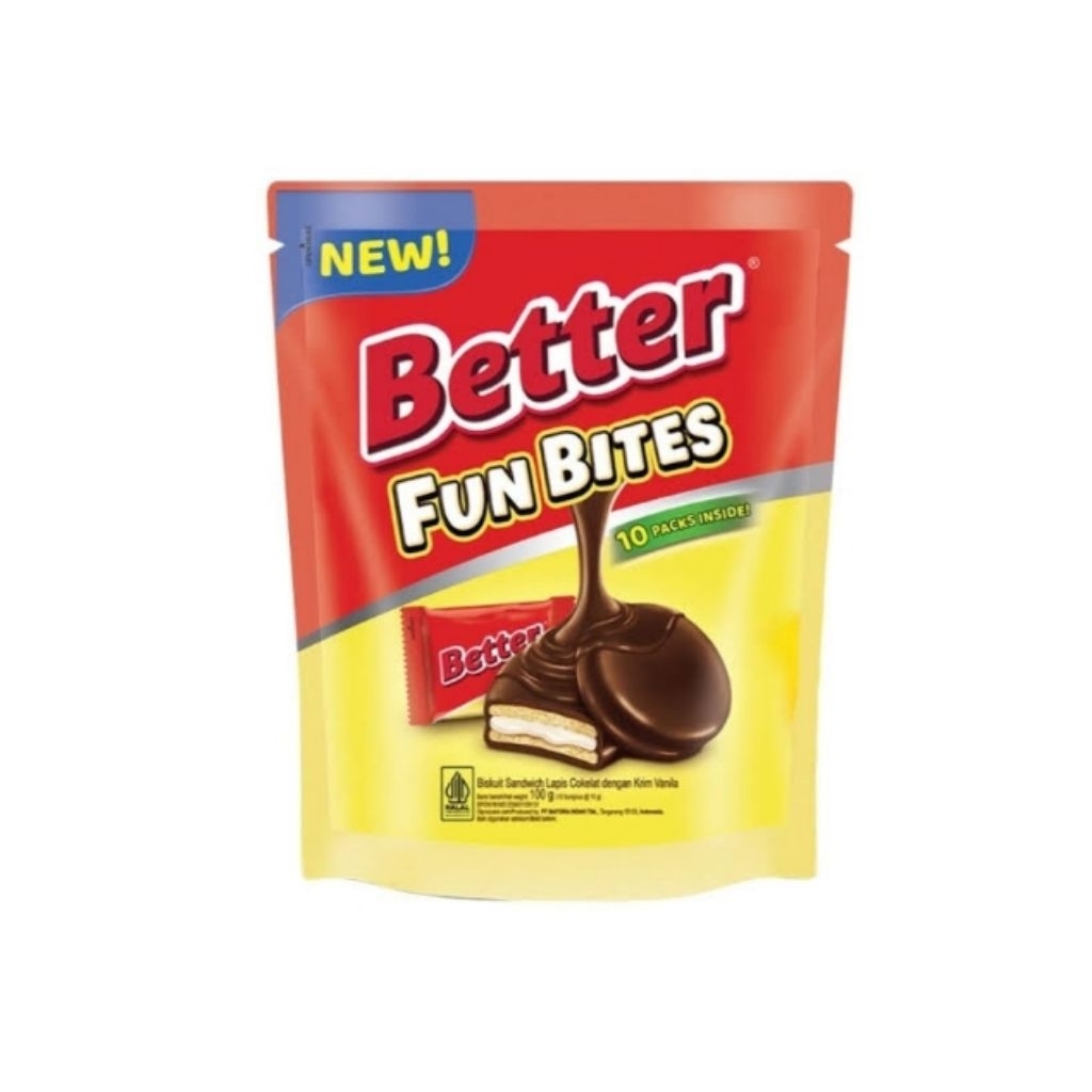 

[PACK] BETTER FUN BITES PACK ISI 10 PCS | BETTER CHOCOLATE BISKUIT