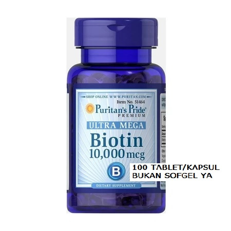 Puritan's Pride Ultra Mega Biotin 10.000 mcg Puritan 10000 10000 100