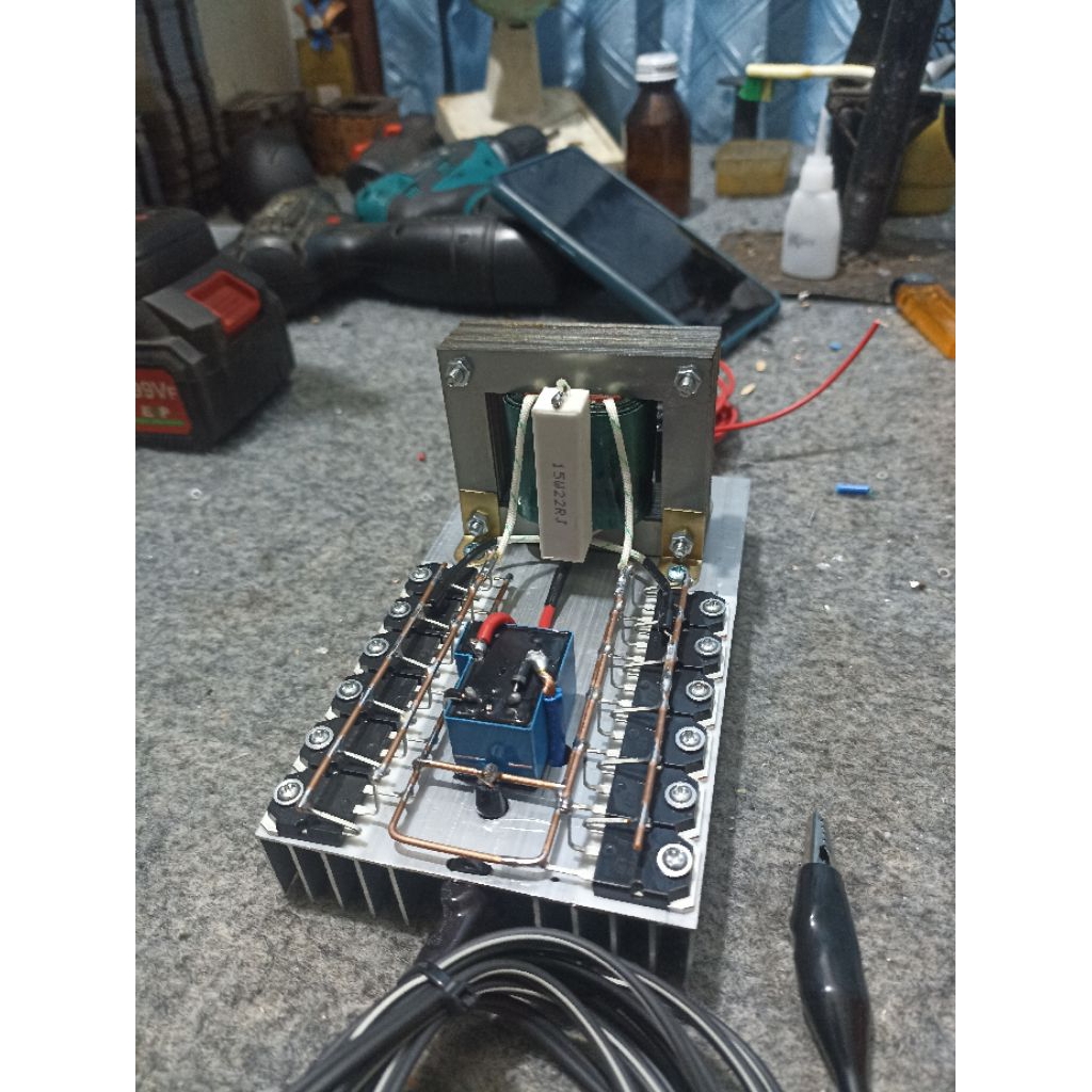 inverter pac trafo 5amper murni 12 transistor original