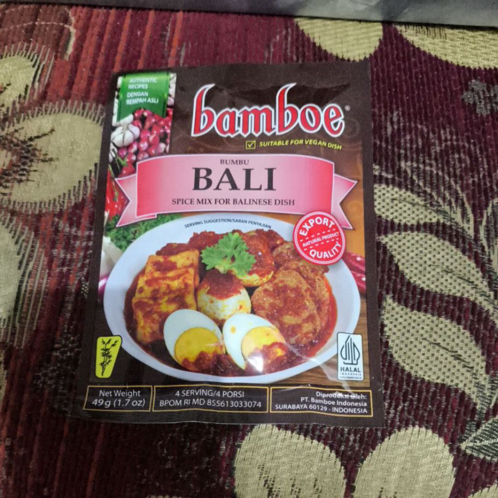 

BAMBOE BARU BUMBU BALI 49 GR SPICE MIX FOR BALINESE DISH