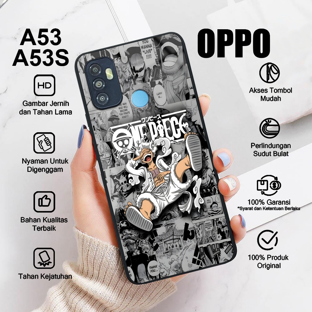 Softcase OPPO A53 4G A53S 4G Case ONE PIECE LUFFY Casing Hp Oppo A53 A53S Glossy Kesing Silikon Cod