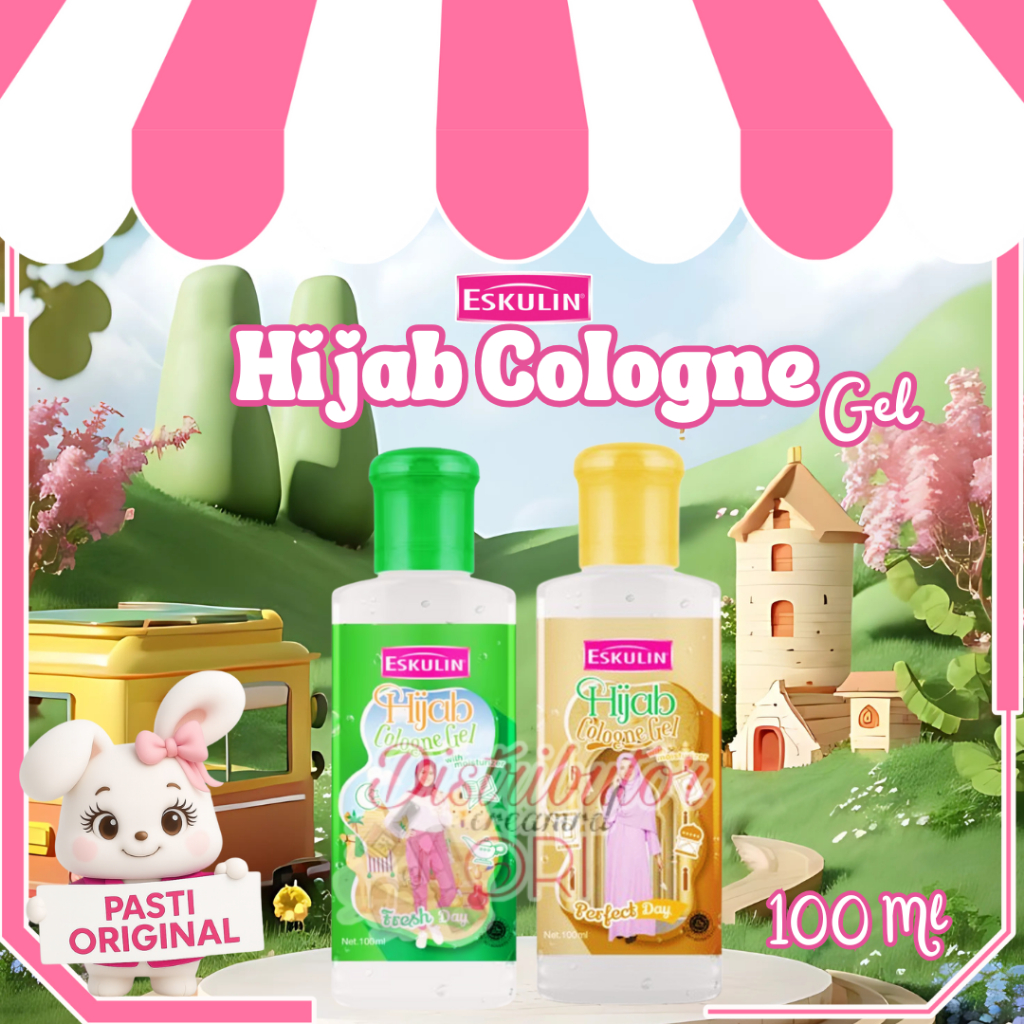 Eskulin Hijab Cologne Gel 100ML /  FRESH DAY  / PERFECT DAY | All Series |