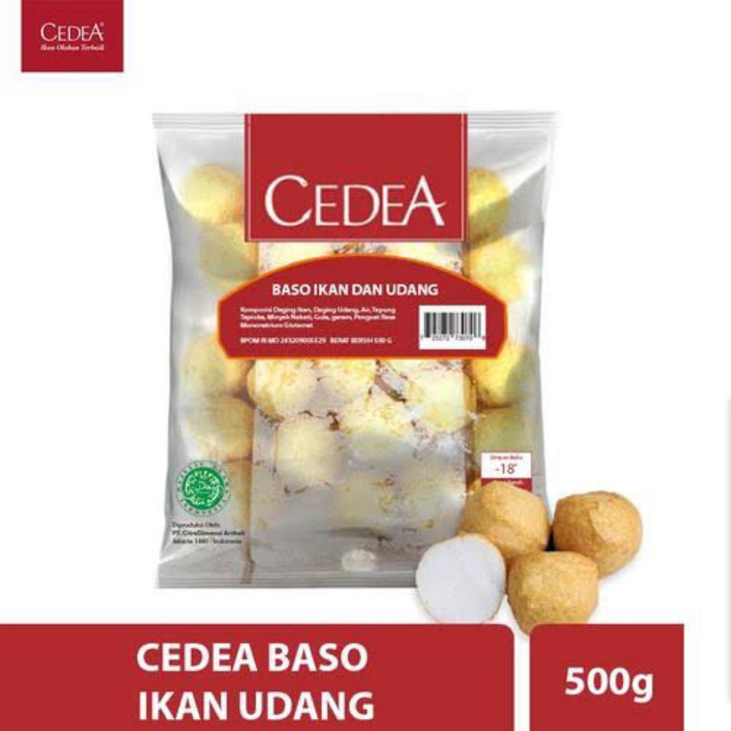 

Cedea Bakso ikan dan udang 500 gr (Frozen Food) HALAL