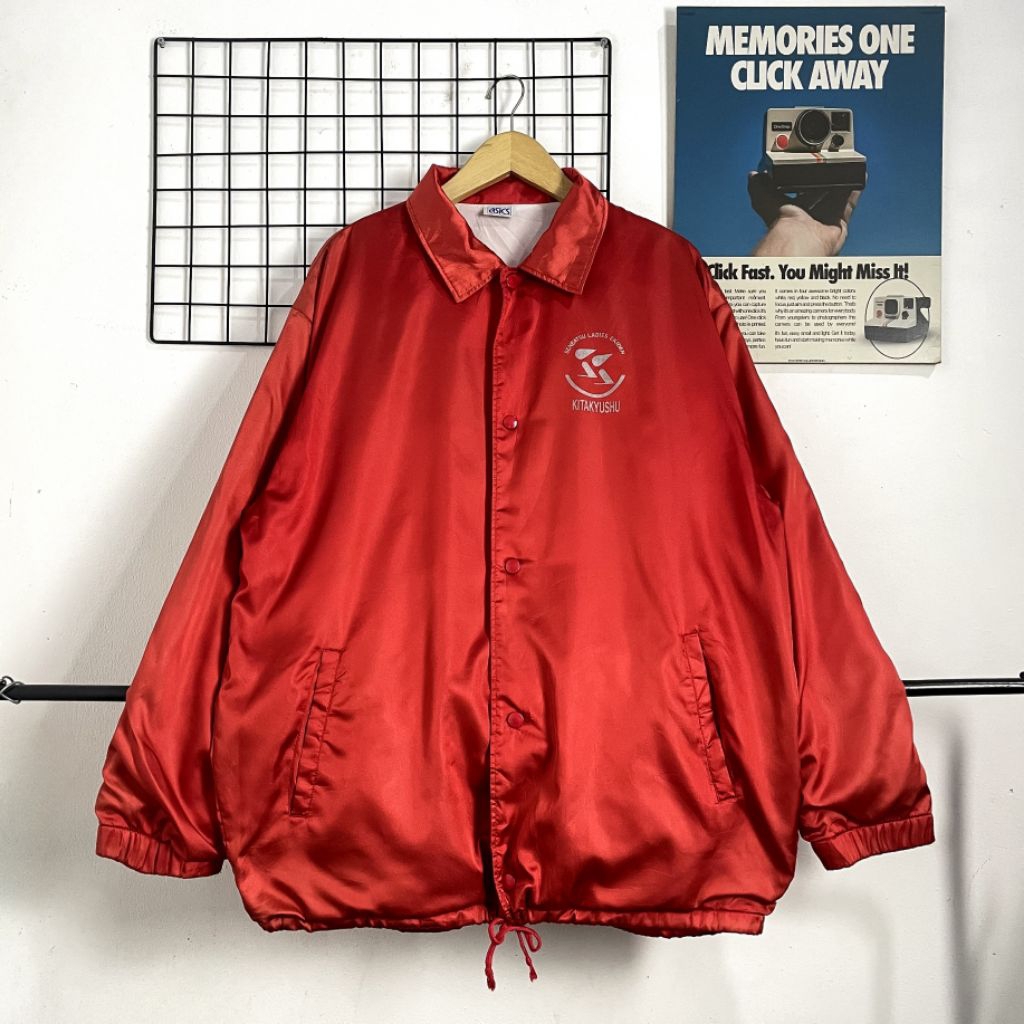 COACH JAKET WINDBREAKER ASICS SIZE (XXL) SECOND ORIGINAL