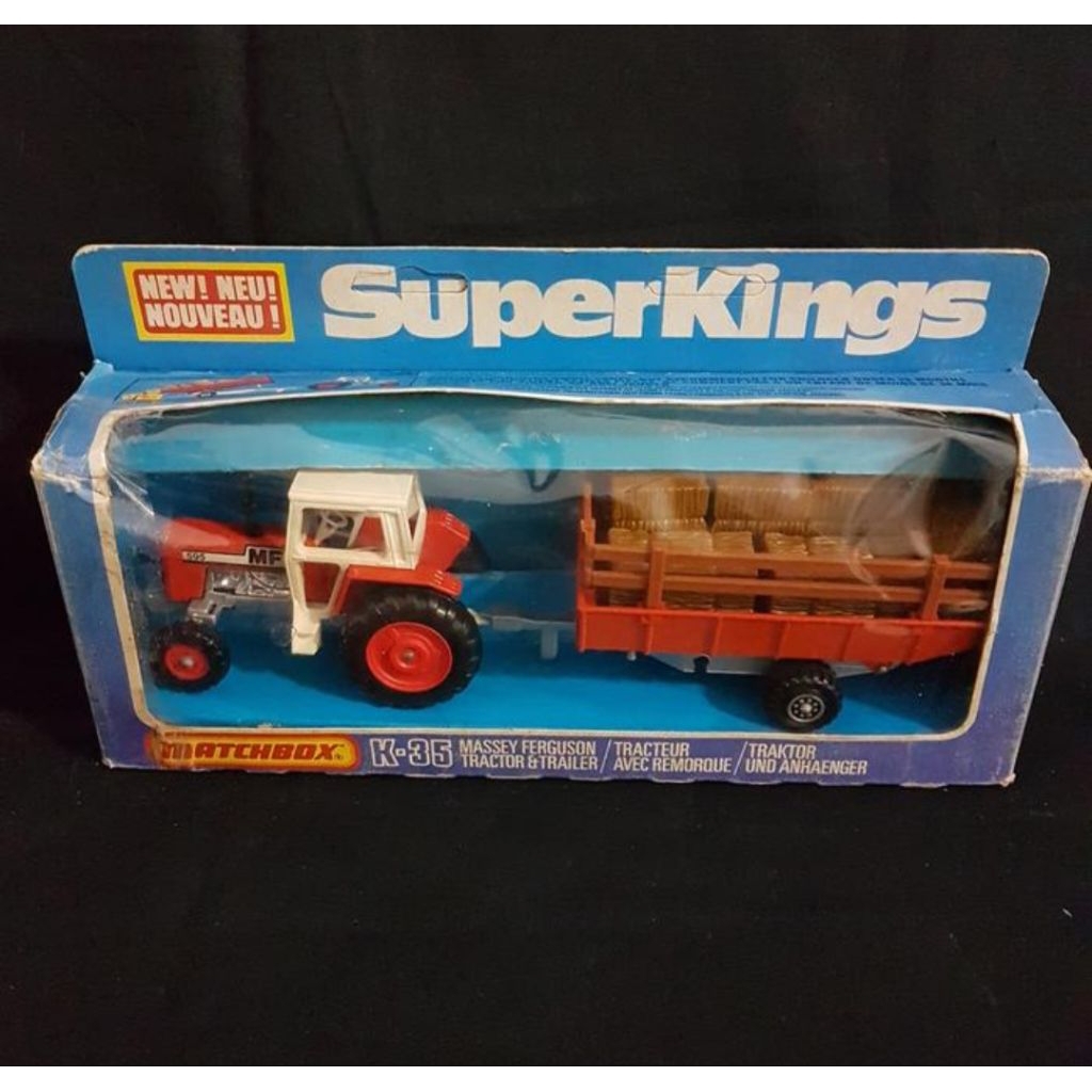 Matchbox Superkings K35 Massey Ferguson Tractor  N Trailer