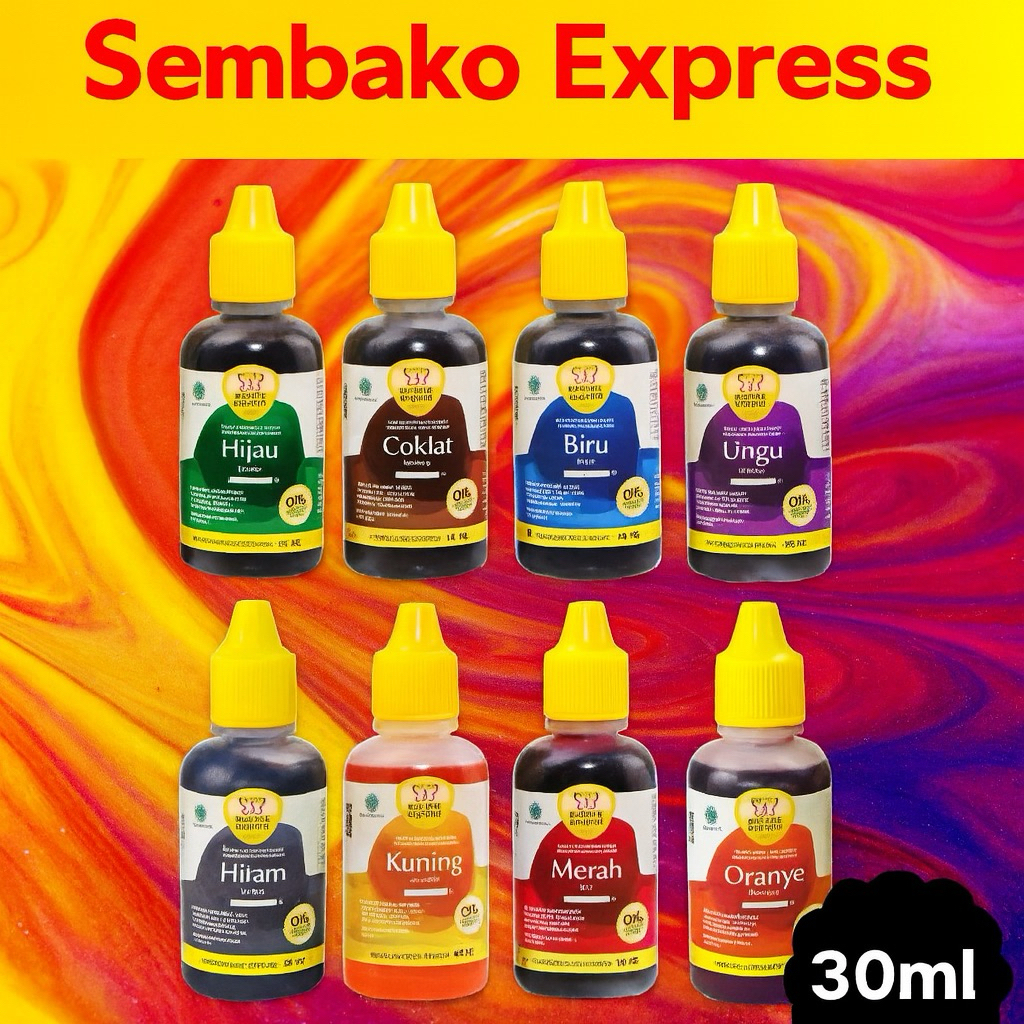 

Pewarna Makanan Oil Based Koepoe Koepoe 30ml – Warna Tajam, Aman untuk Coklat & Buttercream