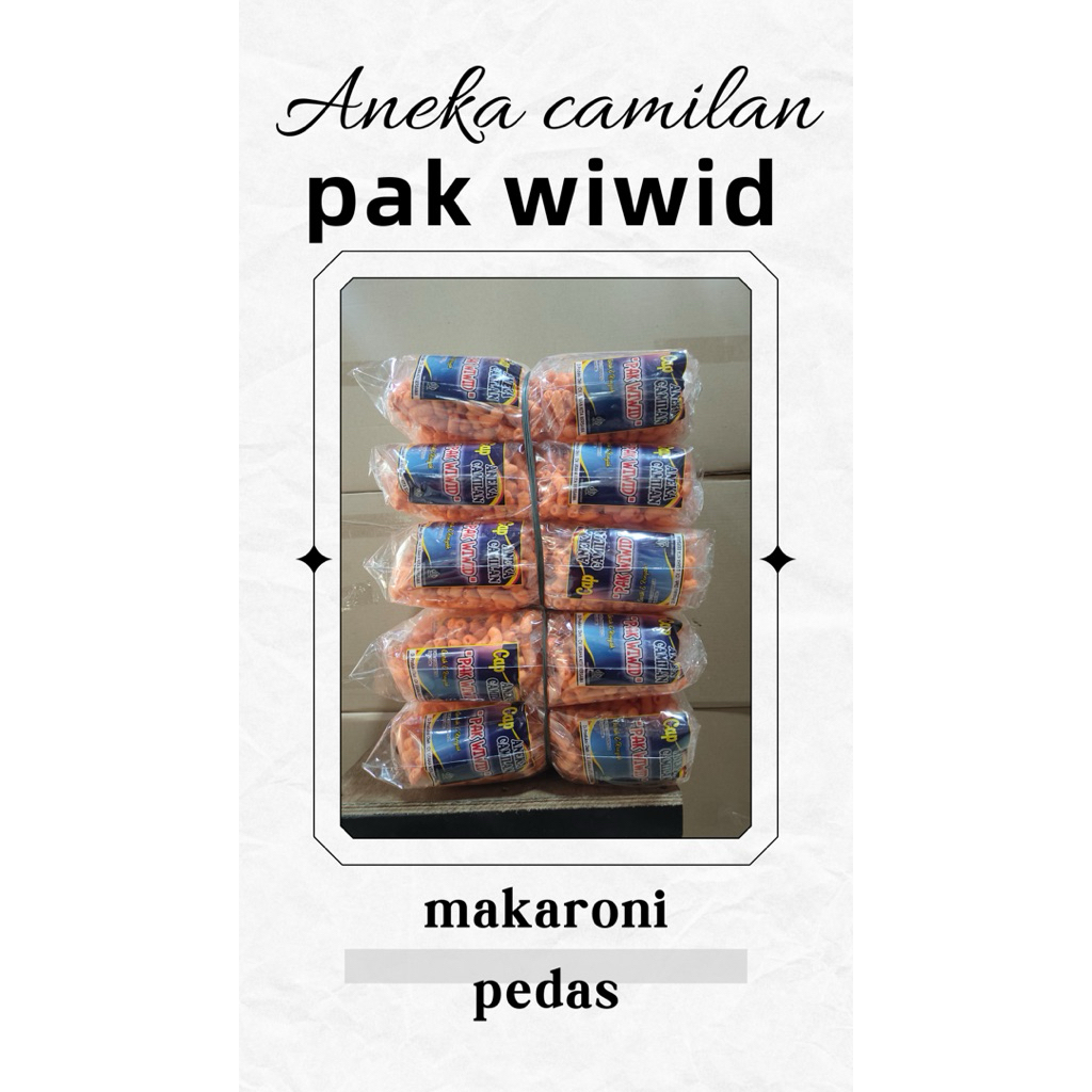 

( isi 10 ) Makaroni Pedas Pak wiwid isi 10pcs