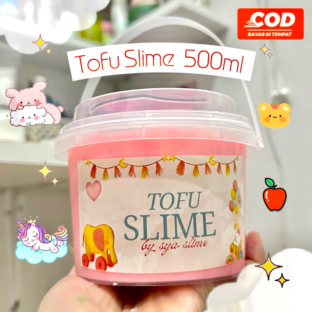Tofu Slime 500gr JUMBO Slime Murah Berkualitas Garansi