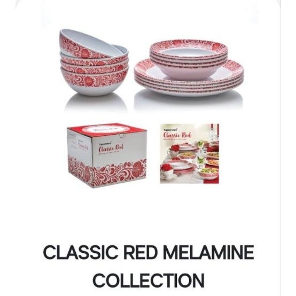 Classic Red Melamine Tupperware