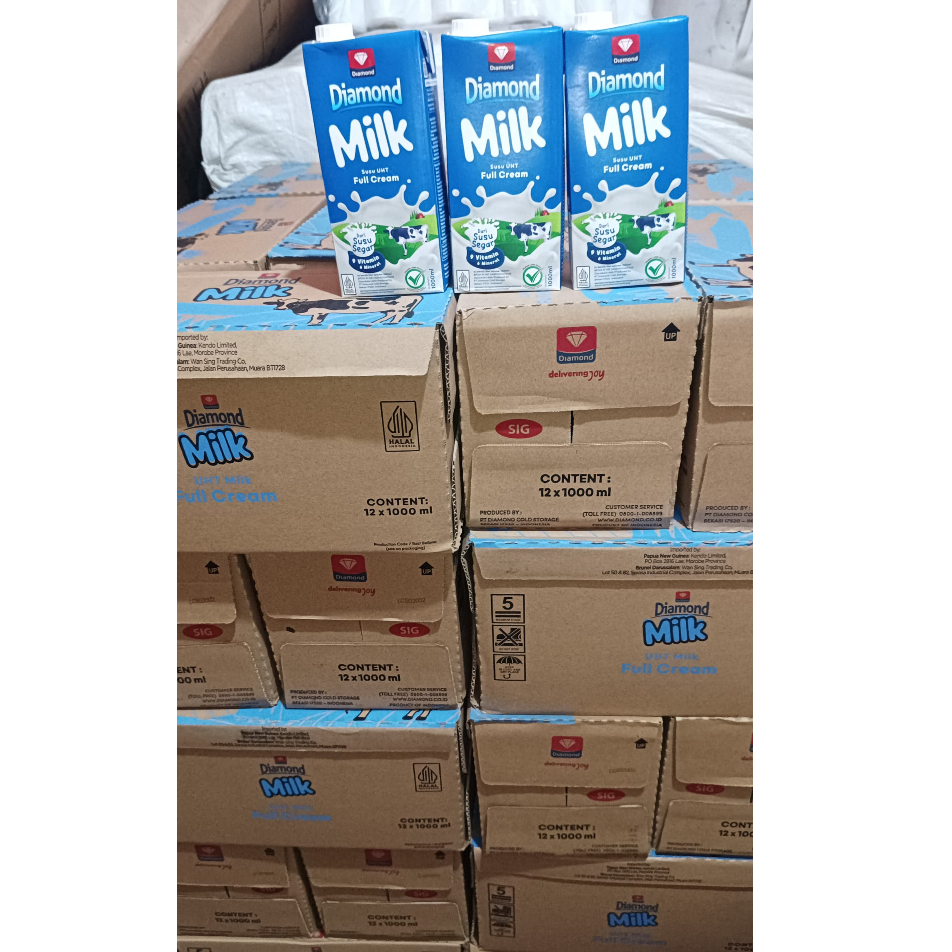 

1 DUS Karton Diamond UHT Susu Milk 12 Pak x 1L