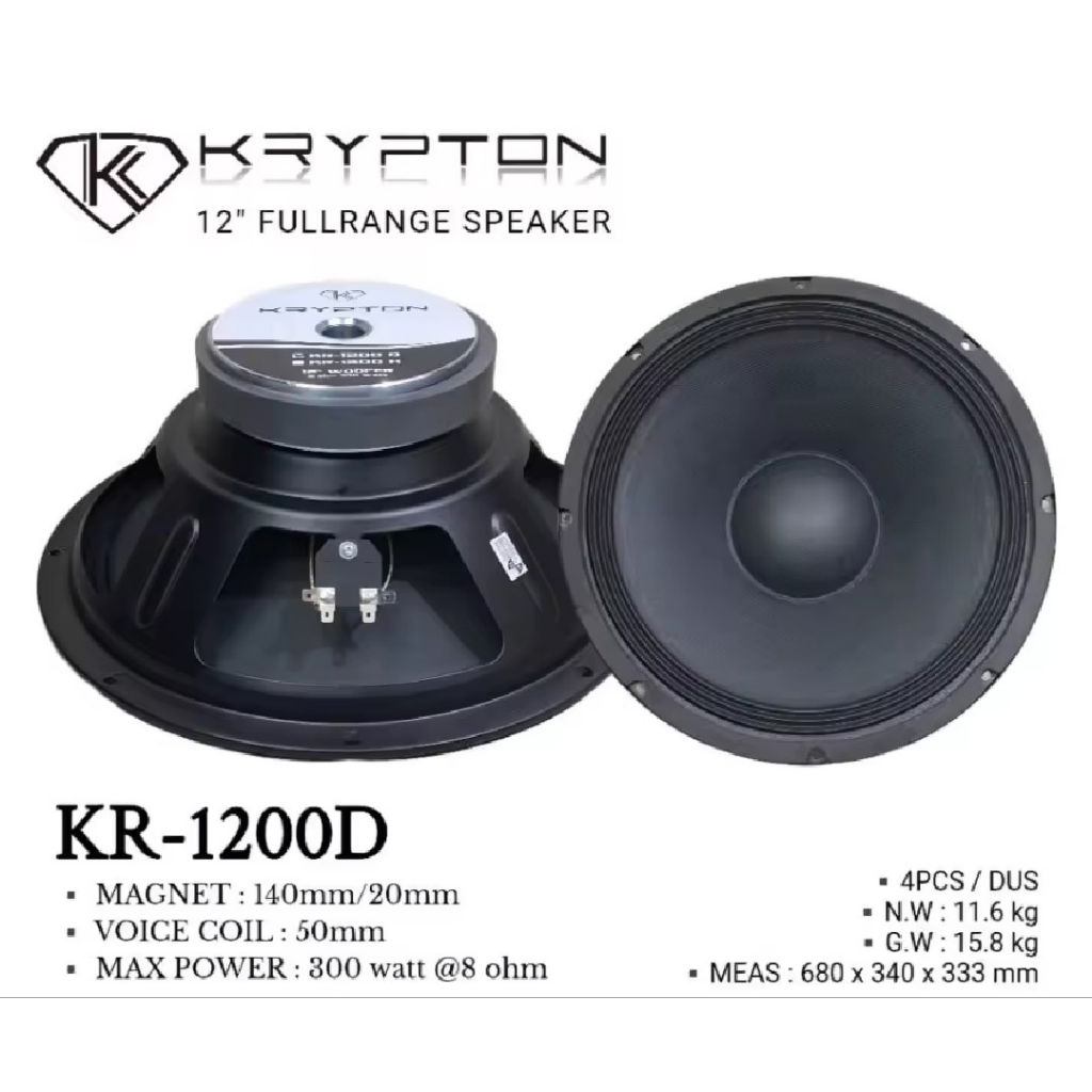Speaker 12 Inch Full Range 300 Watt KRYPTON KR-1200