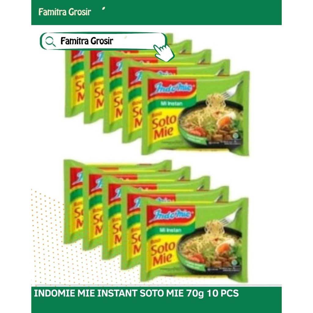 

PAKET INDOMIE MIE INSTANT SOTO MIE 10 PCS