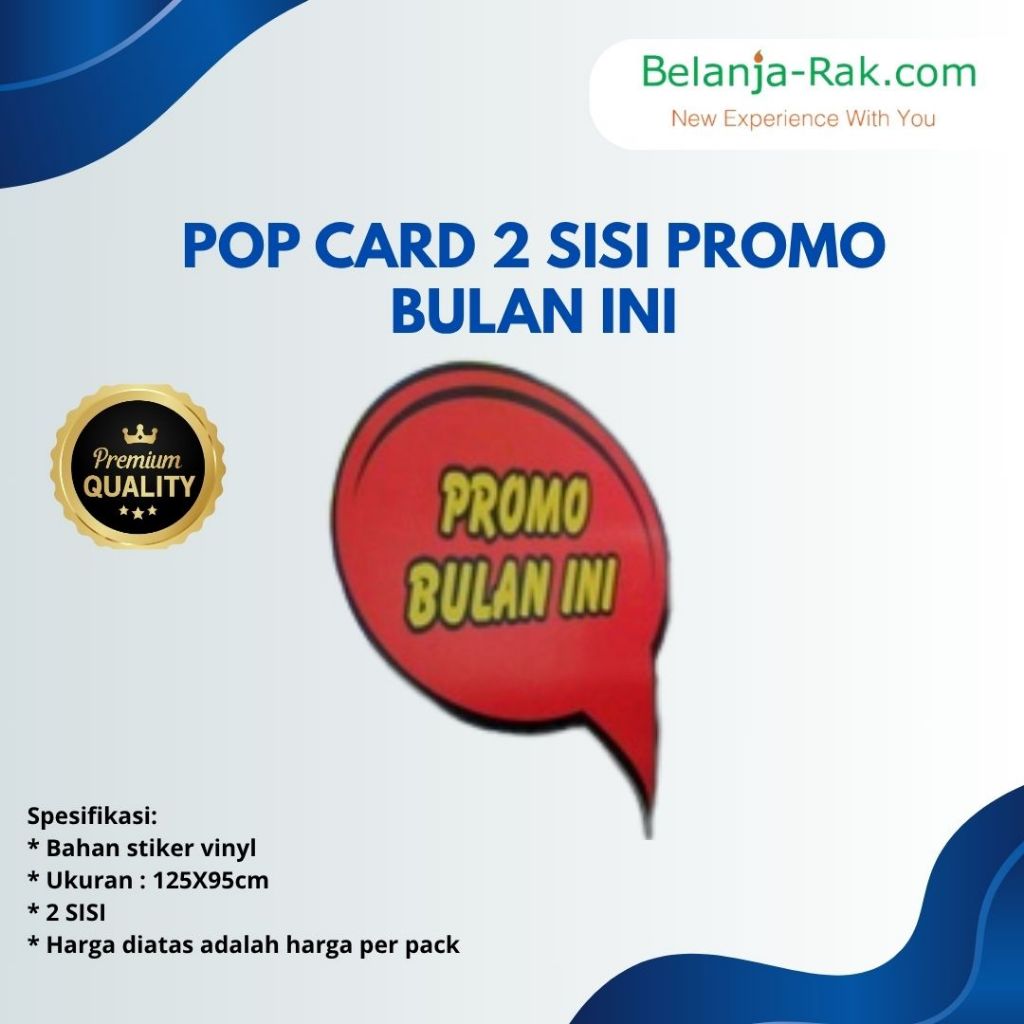 

Pop Card 2 Side PROMO BULAN INI
