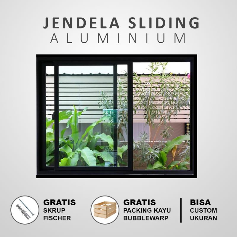 Jendela Aluminium Sliding - Jendela Sliding - Jendela Alumunium 120 x 150