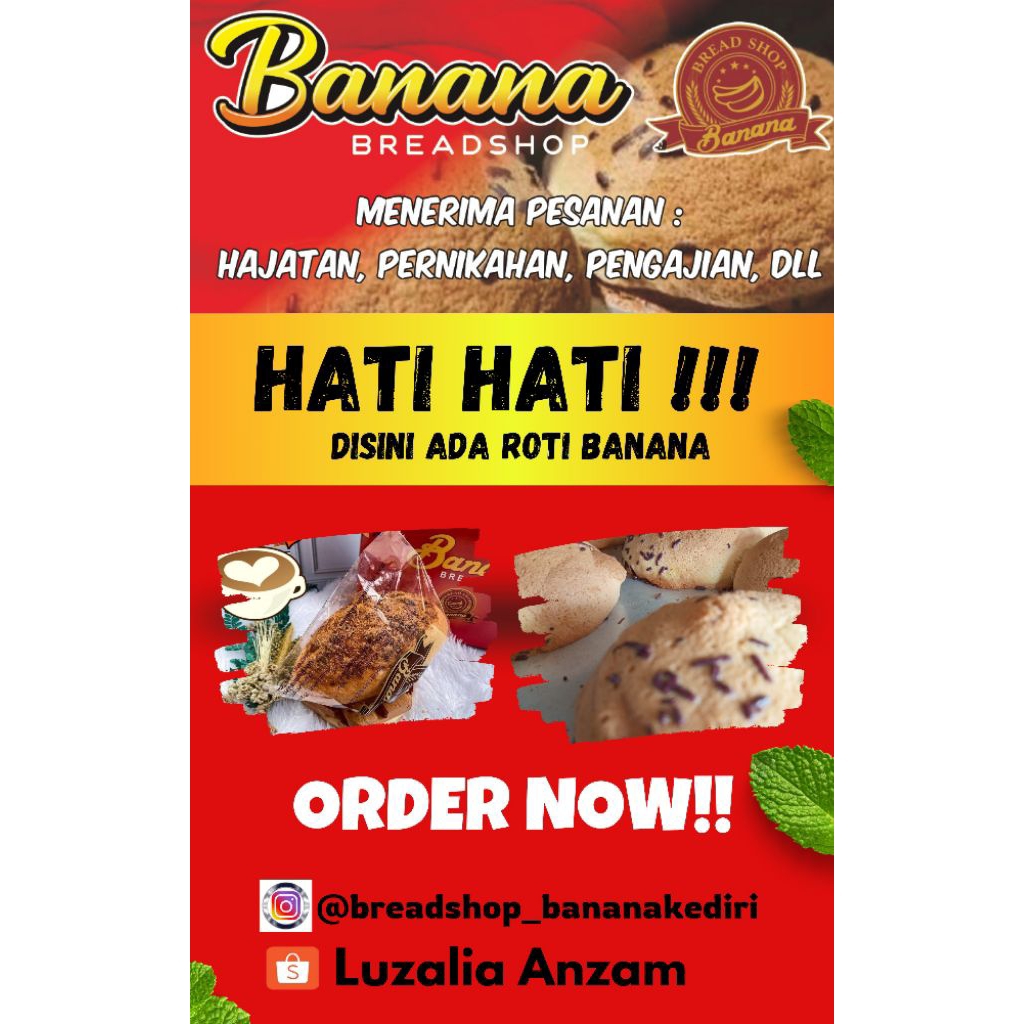 

PAKET HEMAT 10pcs ROTI BANANA. BANANA BREAD SHOP