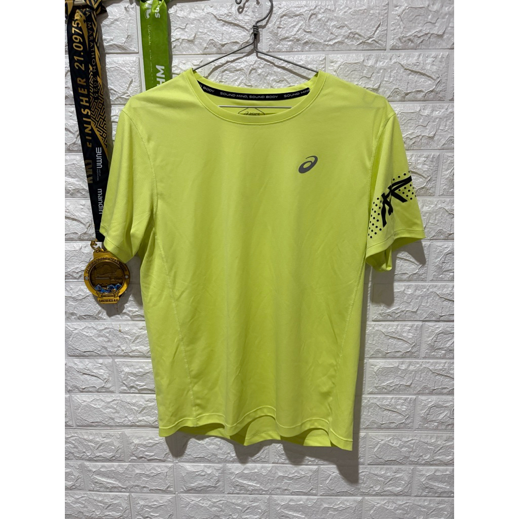 baju lari pria asics second original