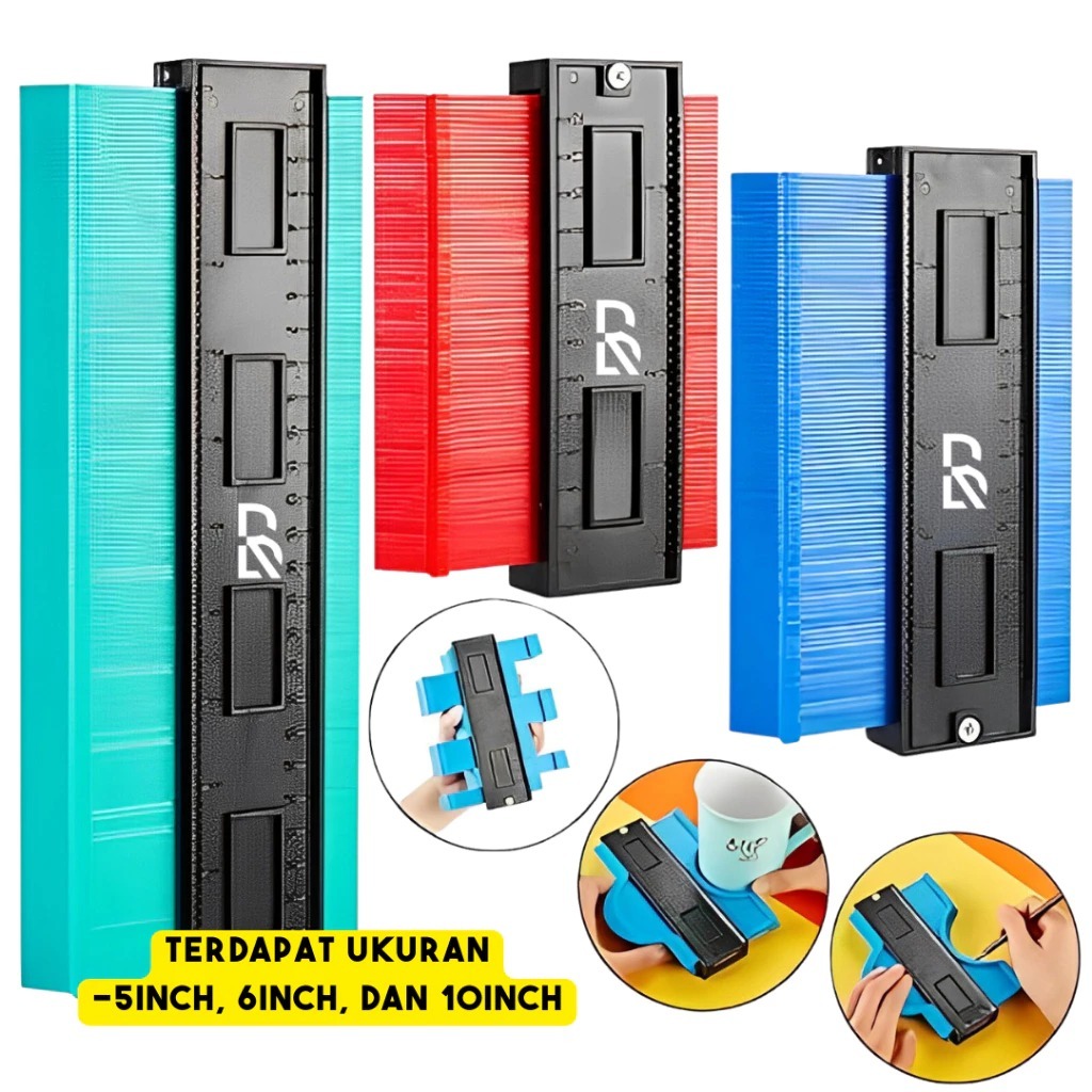 

Penggaris Duplikat Profil Kontur Alat Penanda Ubin Keramik 5 6 10 Inch