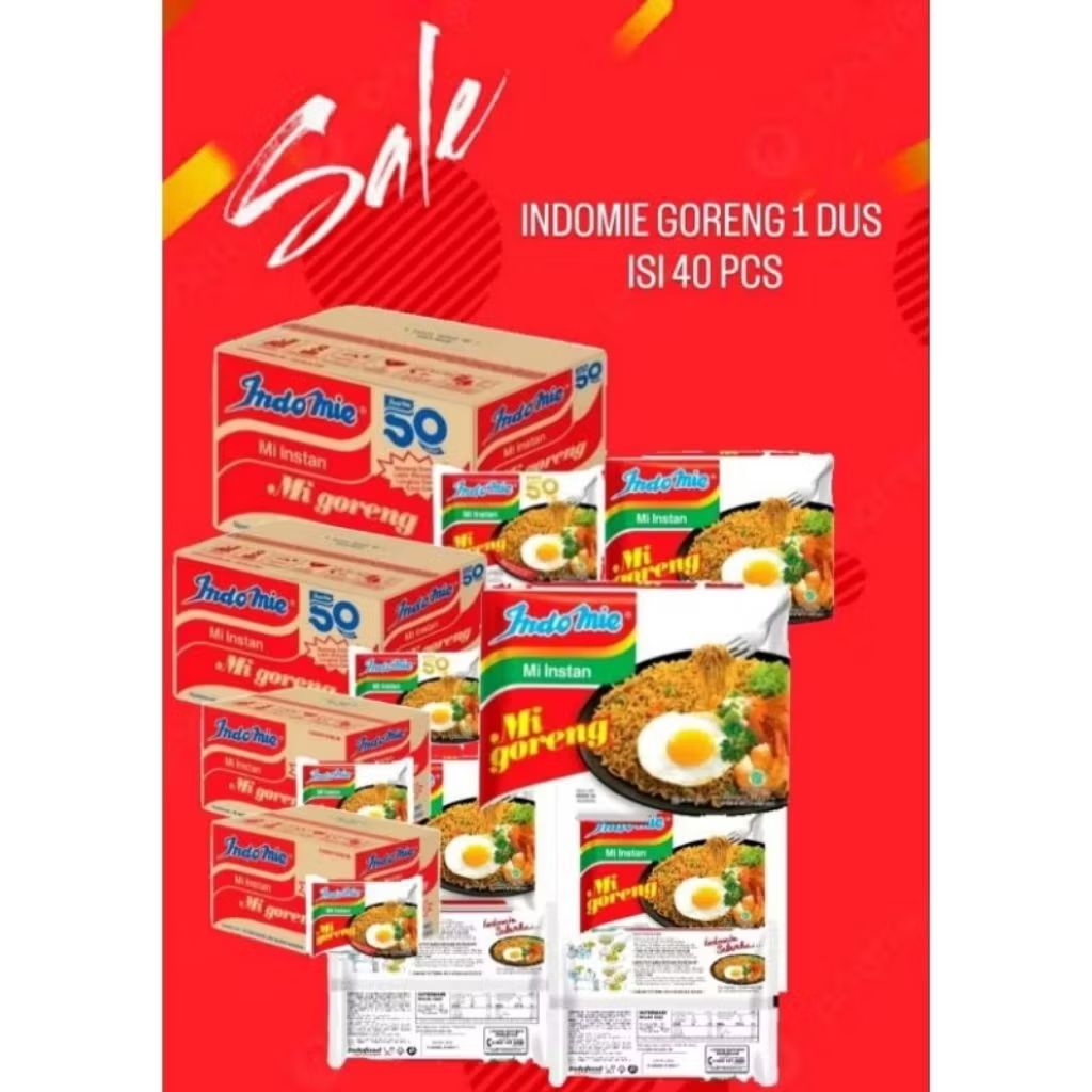 

INDOMIE MIE GORENG 1 DUS ISI 40 PCS