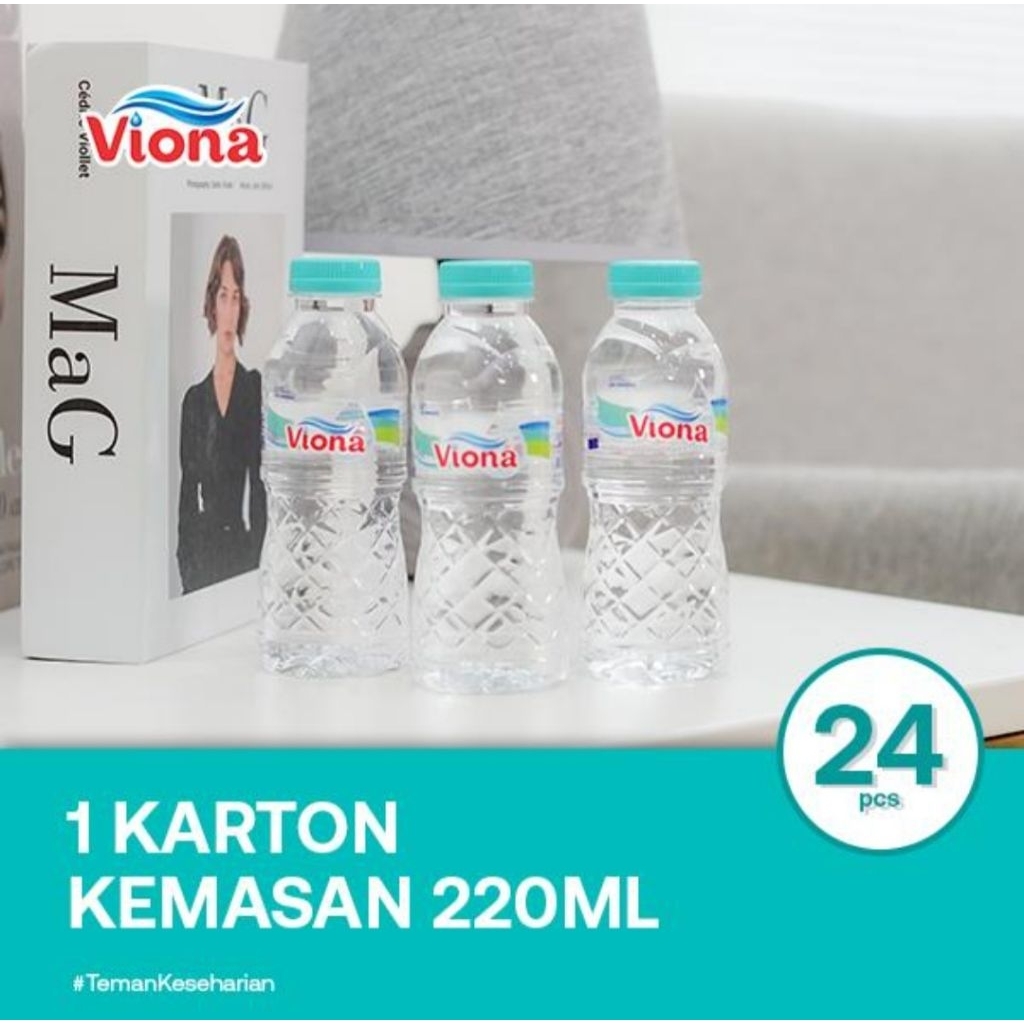 

Air Mineral Viona Botol 220ml (1 dus isi 24 pcs)