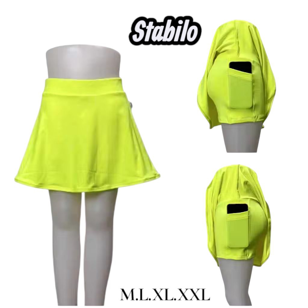 Celana senam pendek rok kantong