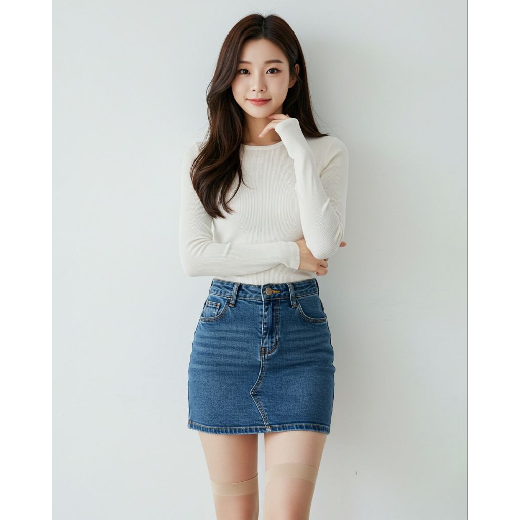 FLOKI Rok Mini Jeans Pendek Korean Style Kekinian