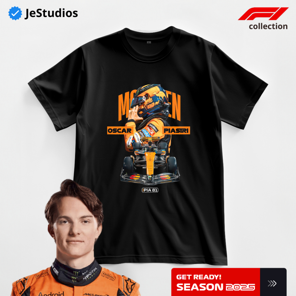 Kaos Tshirt F1 McLaren Oscar Piastri Formula 1