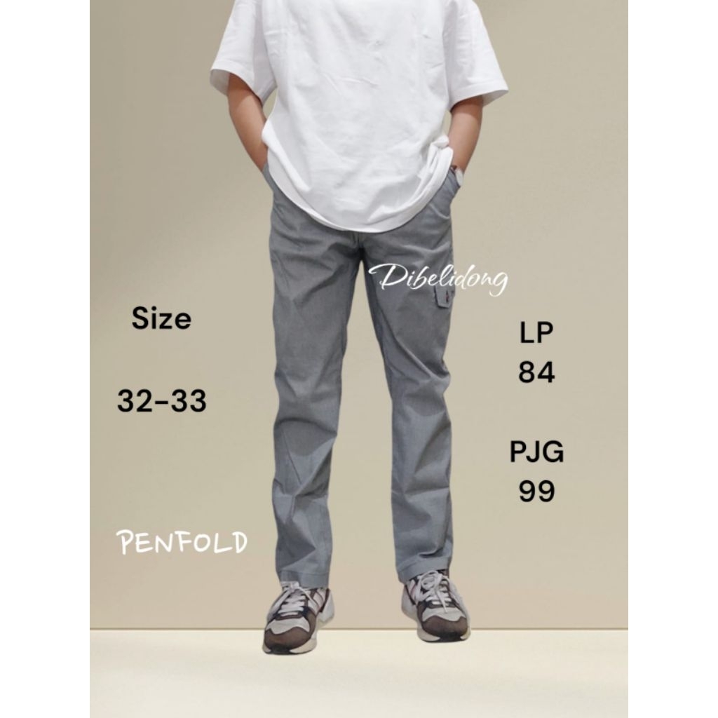 Celana panjang pria saku samping 32-33