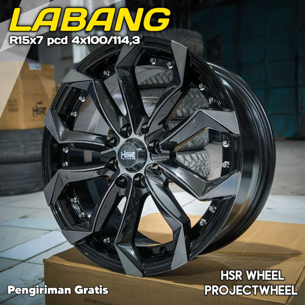 Velg R15 HSR Labang untuk Avanza, Brio, Yaris, Jazz, Calya dll - Free Ongkir Ring 15