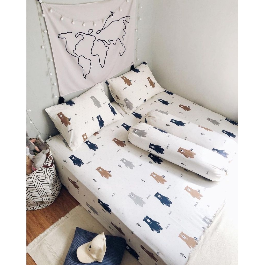 Bedcover Set || Bedcover Set Katun Lokal | Bedcover Murah | Bedcover Katun Lokal premium