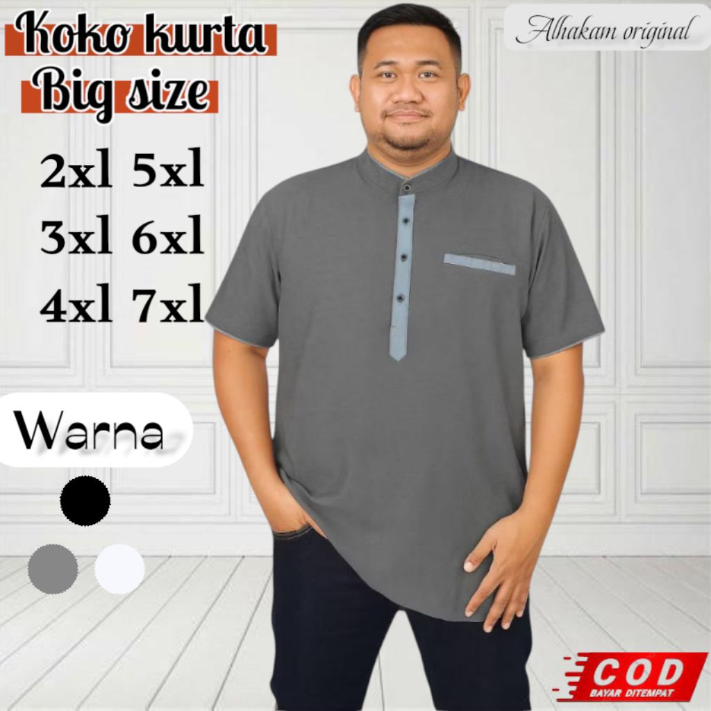 Koko kurta Jumbo Big Size xxxl xxxxxl Kurta Jumbo Pria 6xl 7xl 5xl 4xl