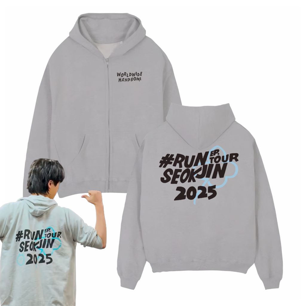 Hoodie Zipper Bangtan Run Seokjin Tour 2025 DB