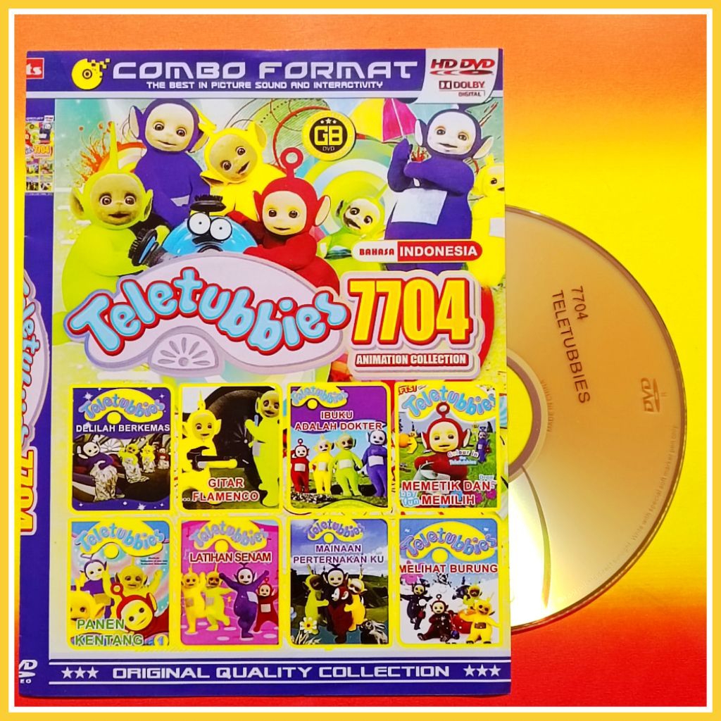 Kaset Film Kartun Anak Koleksi Teletubbies Vol.7704 Edisi Terlaris Bahasa Indonesia
