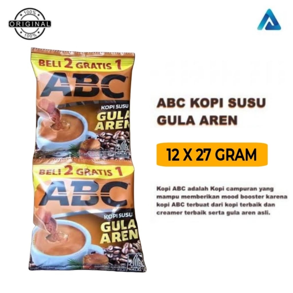 

[PROMO] Abc kopi susu gula aren 27gram