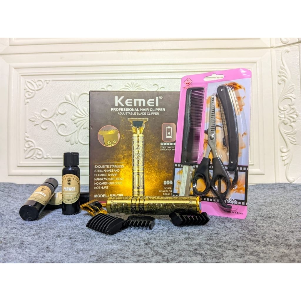 (COD) Cukuran Hair Clipper Trimmer Kemei T99 Alat Cukur Rambut kemei Clipper kemei km-T99