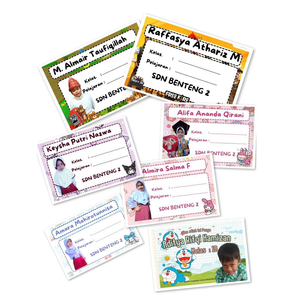 

stiker Label Buku sekolah