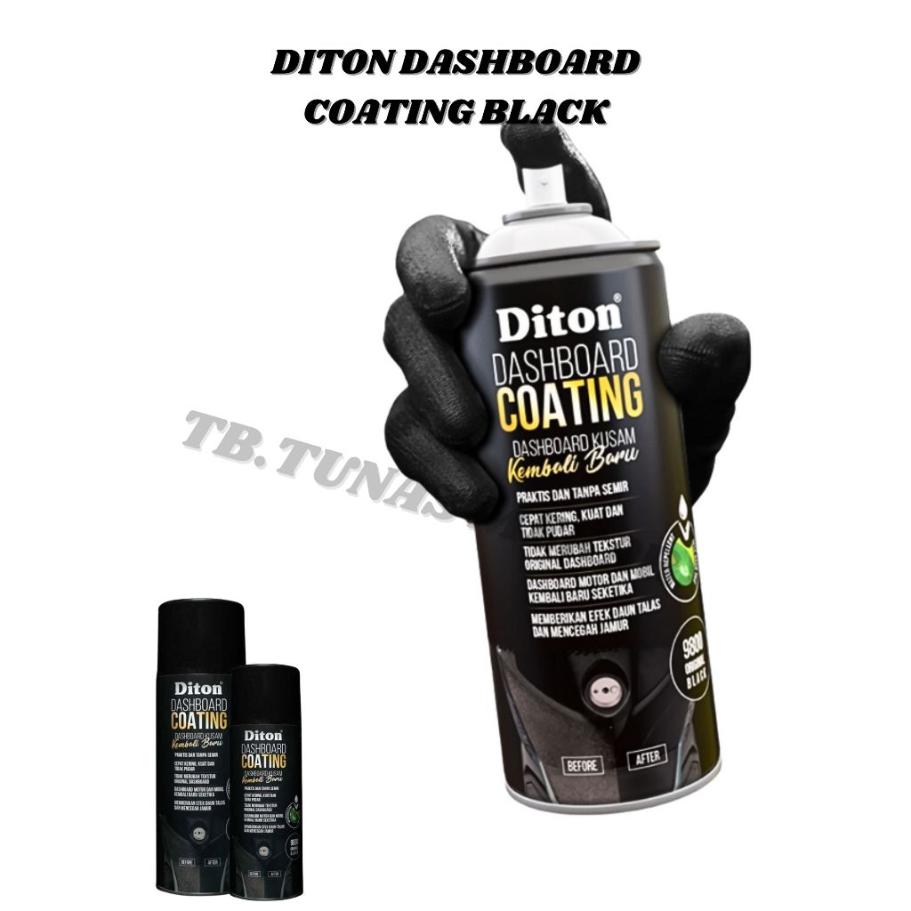 CAT SEMPROT DITON PREMIUM DASHBOARD COATING 300 CC HITAM / DITON PREMIUM