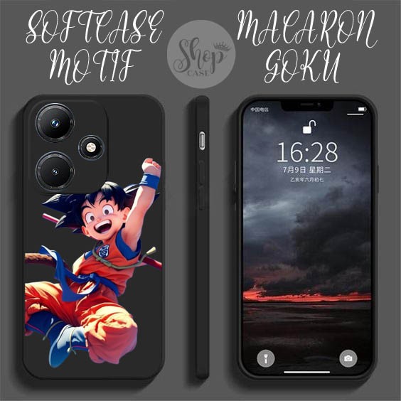 Case Macaron Untuk Type Hp Oppo A16 Oppo A54S Motif Goku | Casing Android | Case Lentur | Softcase M